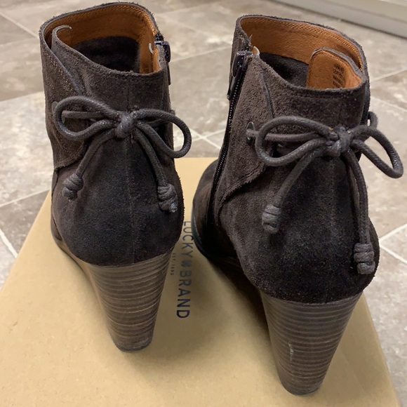 Lucky Brand brown wedge bootie - Picture 4 of 4